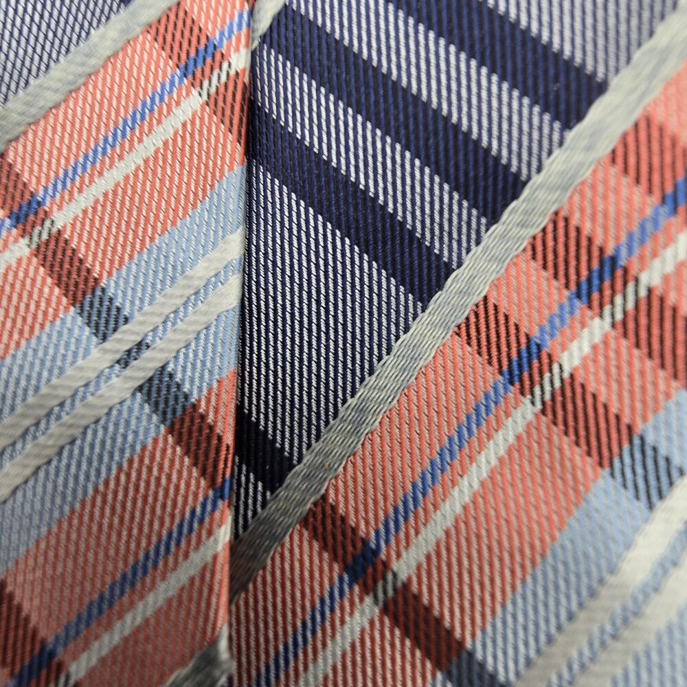 Alexander Julian Colours Men's Neck Tie 57”x3” Grey pink blue Geometric Vintage - Picture 5 of 6